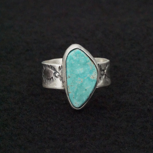 Danny Henio Turquoise & Sterling Silver Ring Size 6