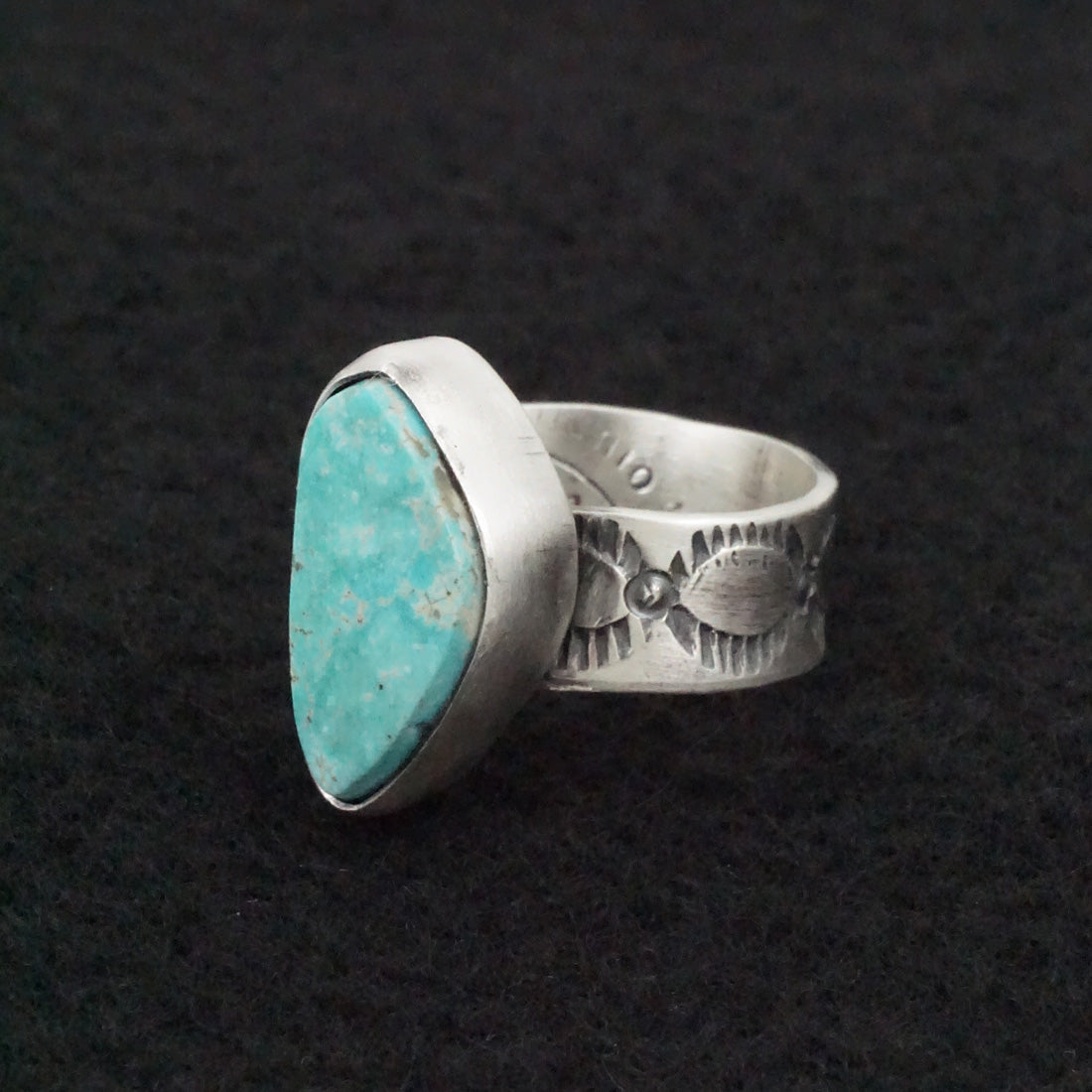 Danny Henio Turquoise & Sterling Silver Ring Size 6