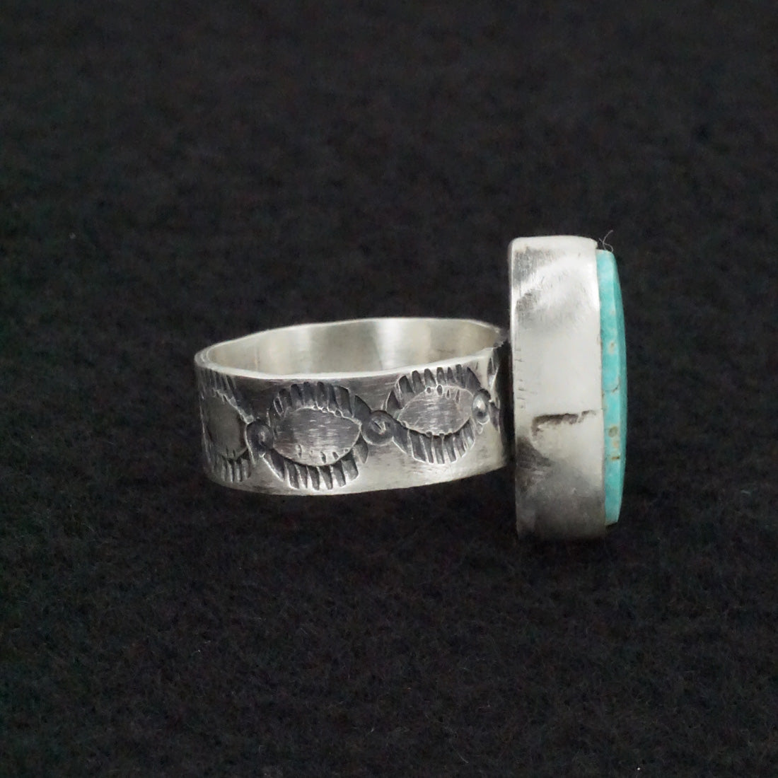 Danny Henio Turquoise & Sterling Silver Ring Size 6