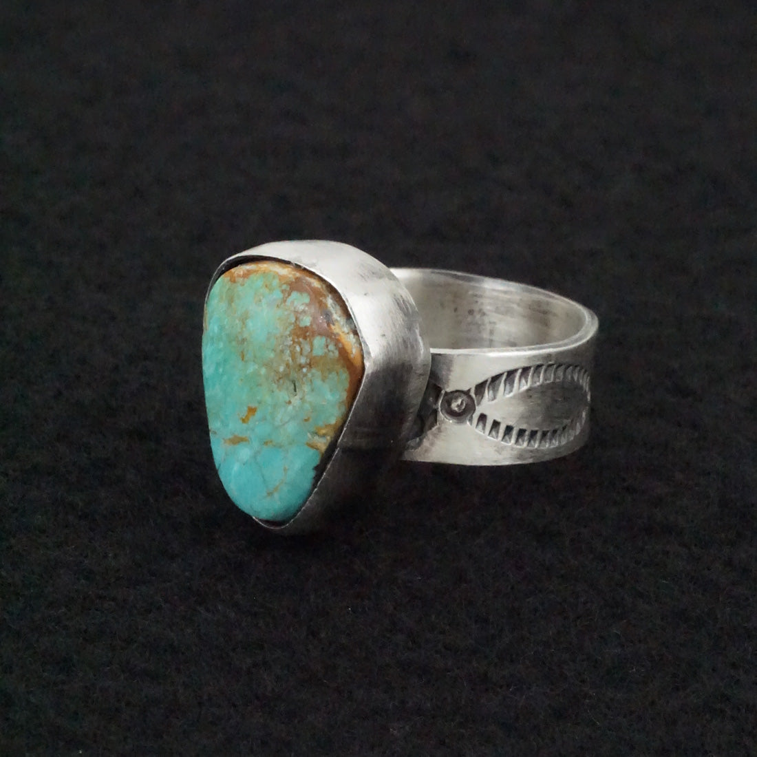 Danny Henio Turquoise & Sterling Silver Ring Size 6