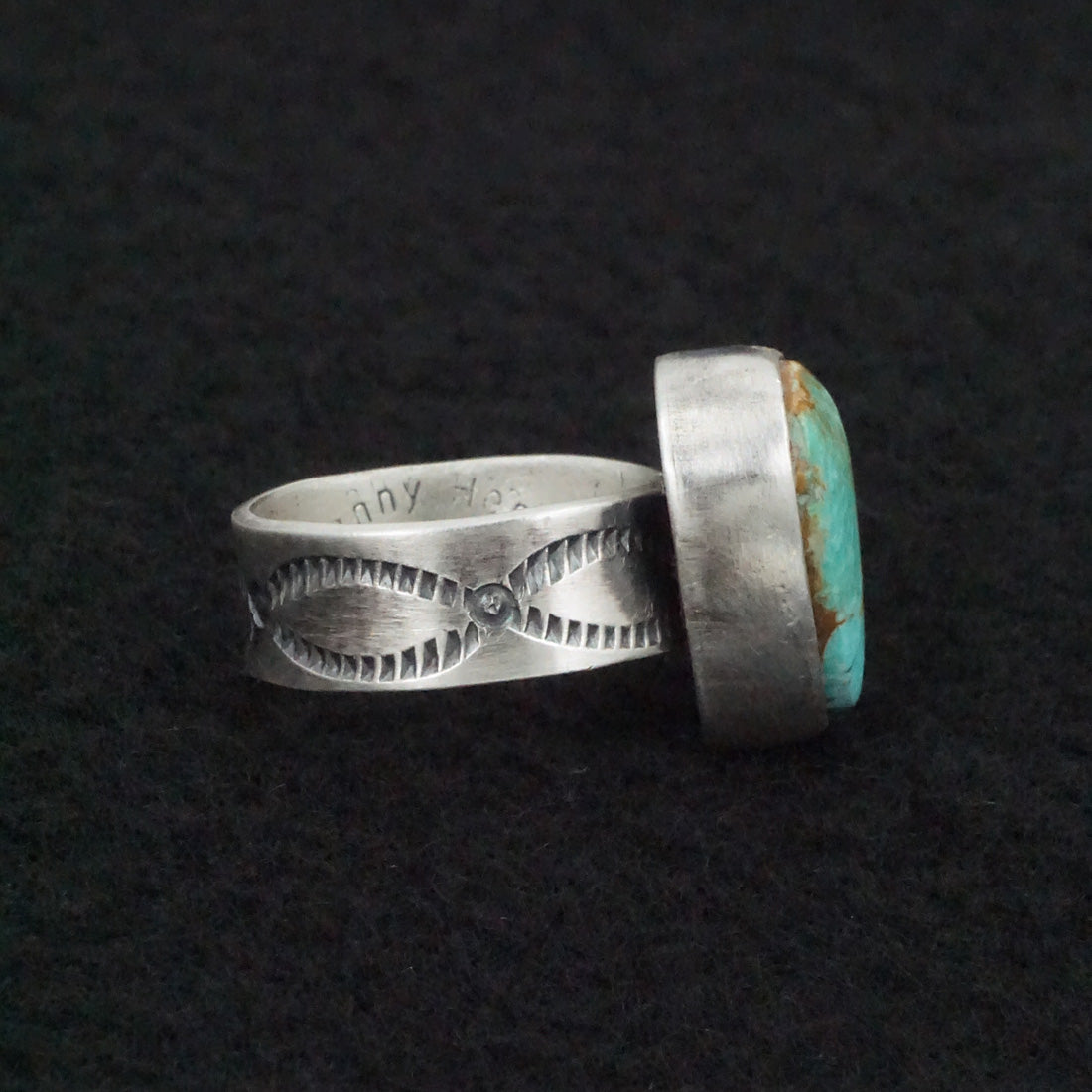 Danny Henio Turquoise & Sterling Silver Ring Size 6