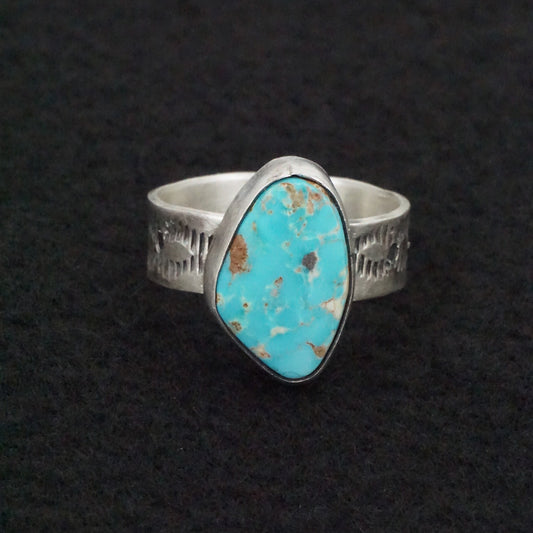 Danny Henio Turquoise & Sterling Silver Ring Size 10