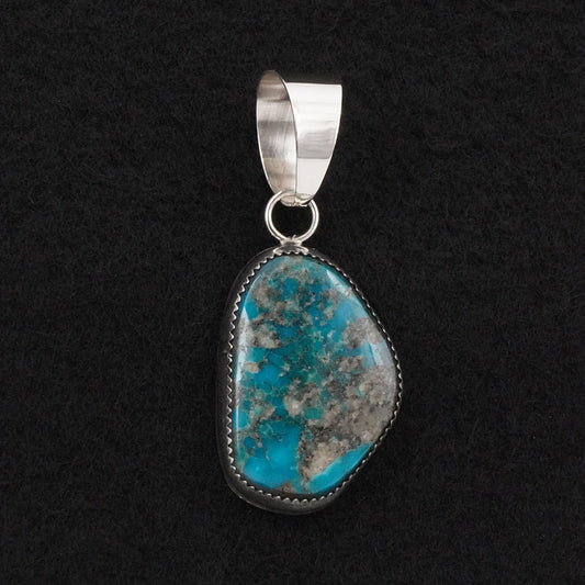 Leslie Nez Turquoise & Sterling Silver Pendant
