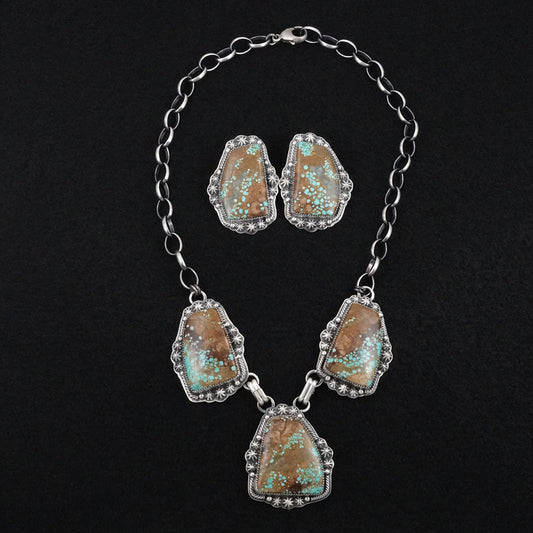 Randy Boyd Turquoise & Sterling Silver Necklace Set