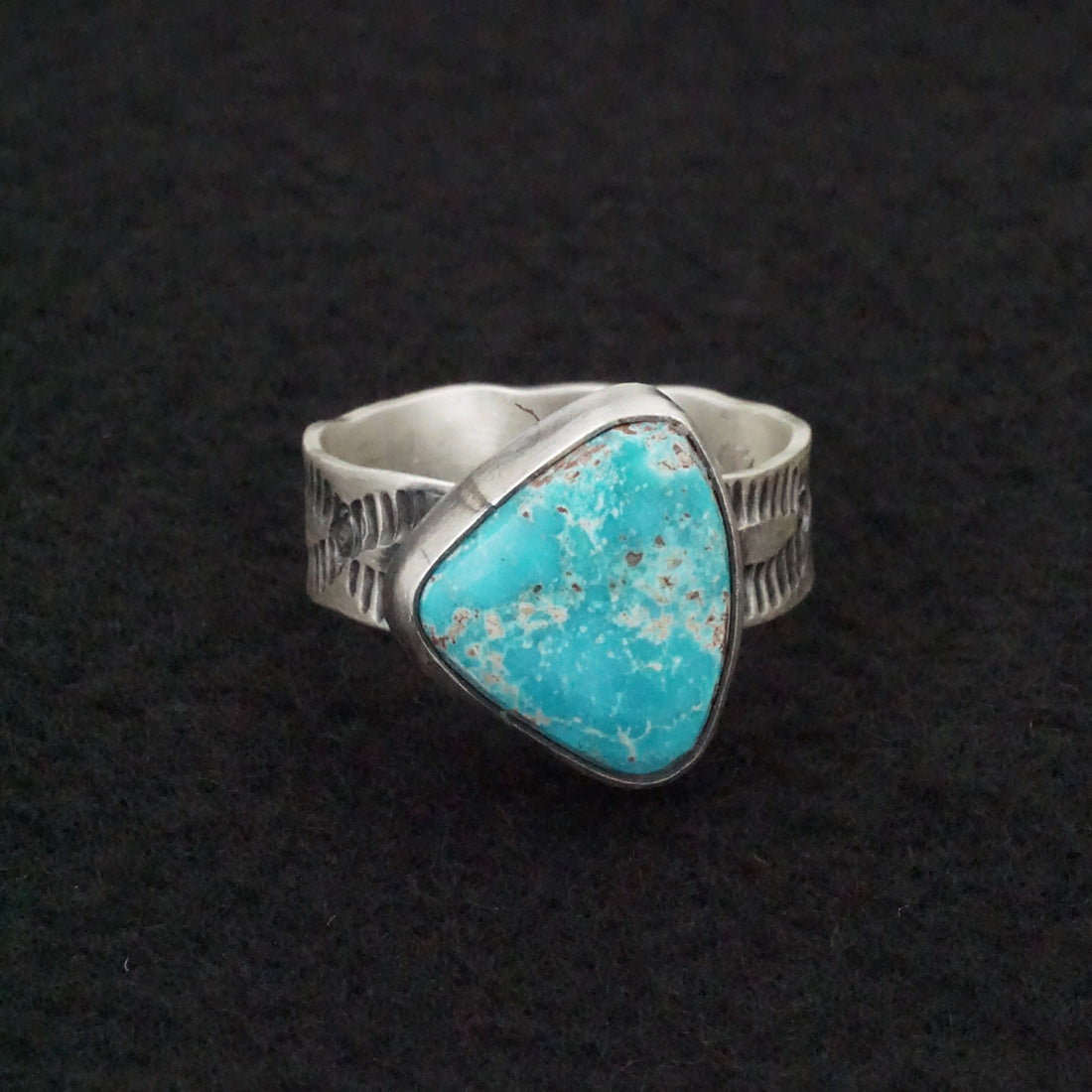 Danny Henio Turquoise & Sterling Silver Ring Size 10