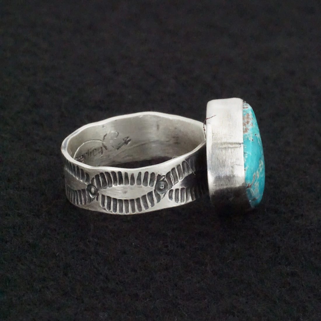 Danny Henio Turquoise & Sterling Silver Ring Size 10