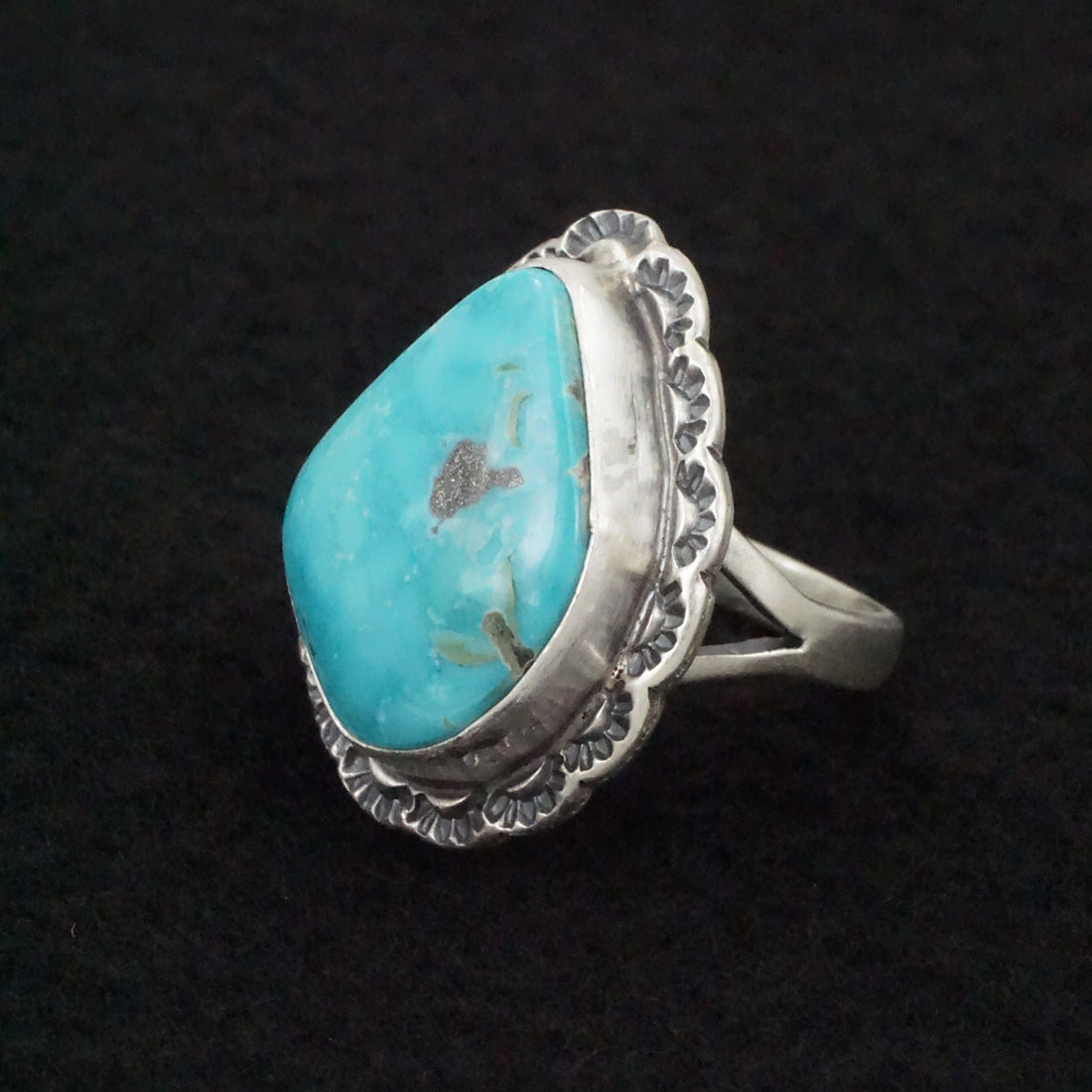 Randy Boyd Turquoise & Sterling Silver Ring Size 6.5