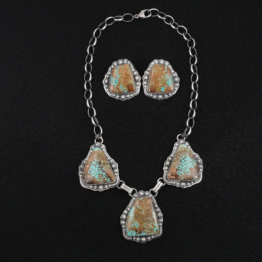 Randy Boyd Turquoise & Sterling Silver Necklace Set