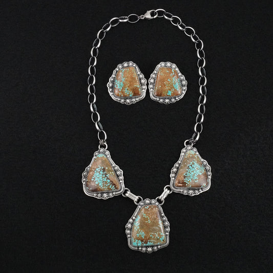 Randy Boyd Turquoise & Sterling Silver Necklace Set