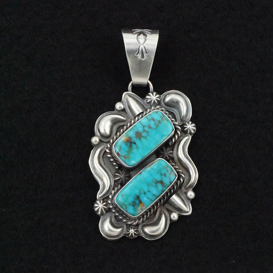 Raymond Delgarito Turquoise & Sterling Silver Pendant