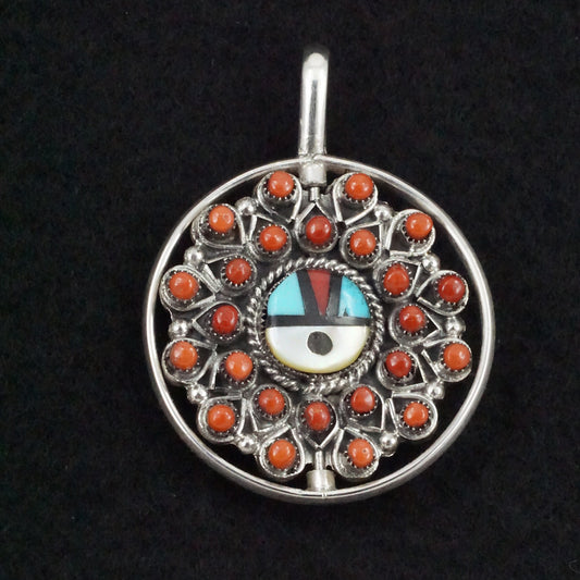 Wayne Johnson Multi-Stone & Sterling Silver Reversible Pendant