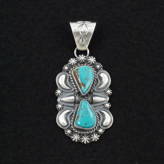 Raymond Delgarito Turquoise & Sterling Silver Pendant