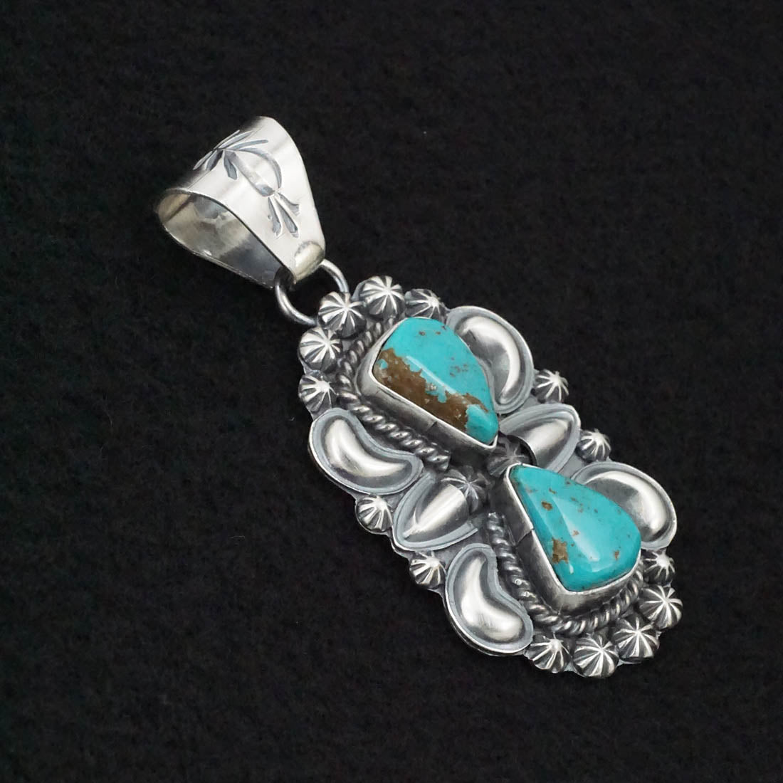 Raymond Delgarito Turquoise & Sterling Silver Pendant