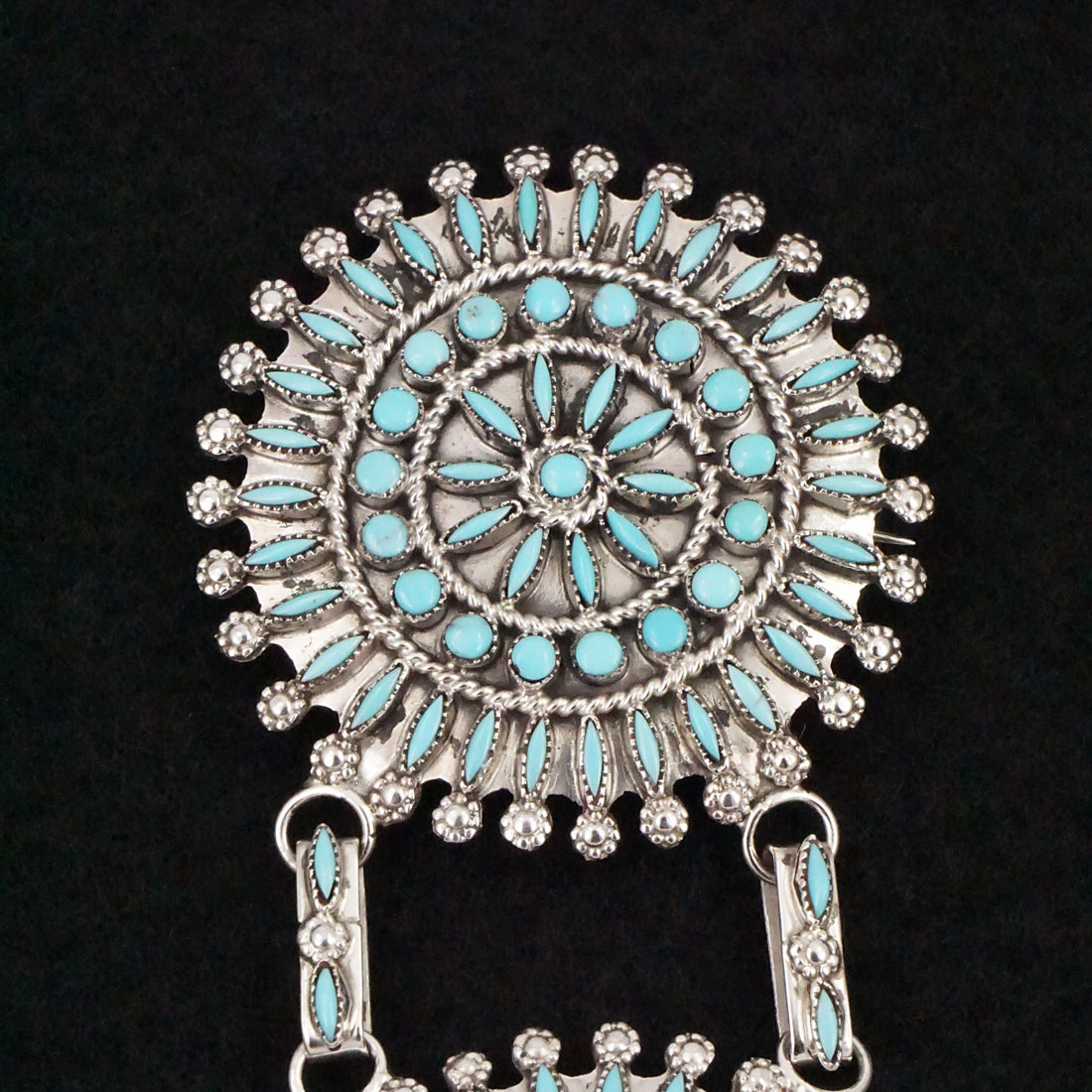 Merlinda Chavez Turquoise & Sterling Silver Pin/Pendant