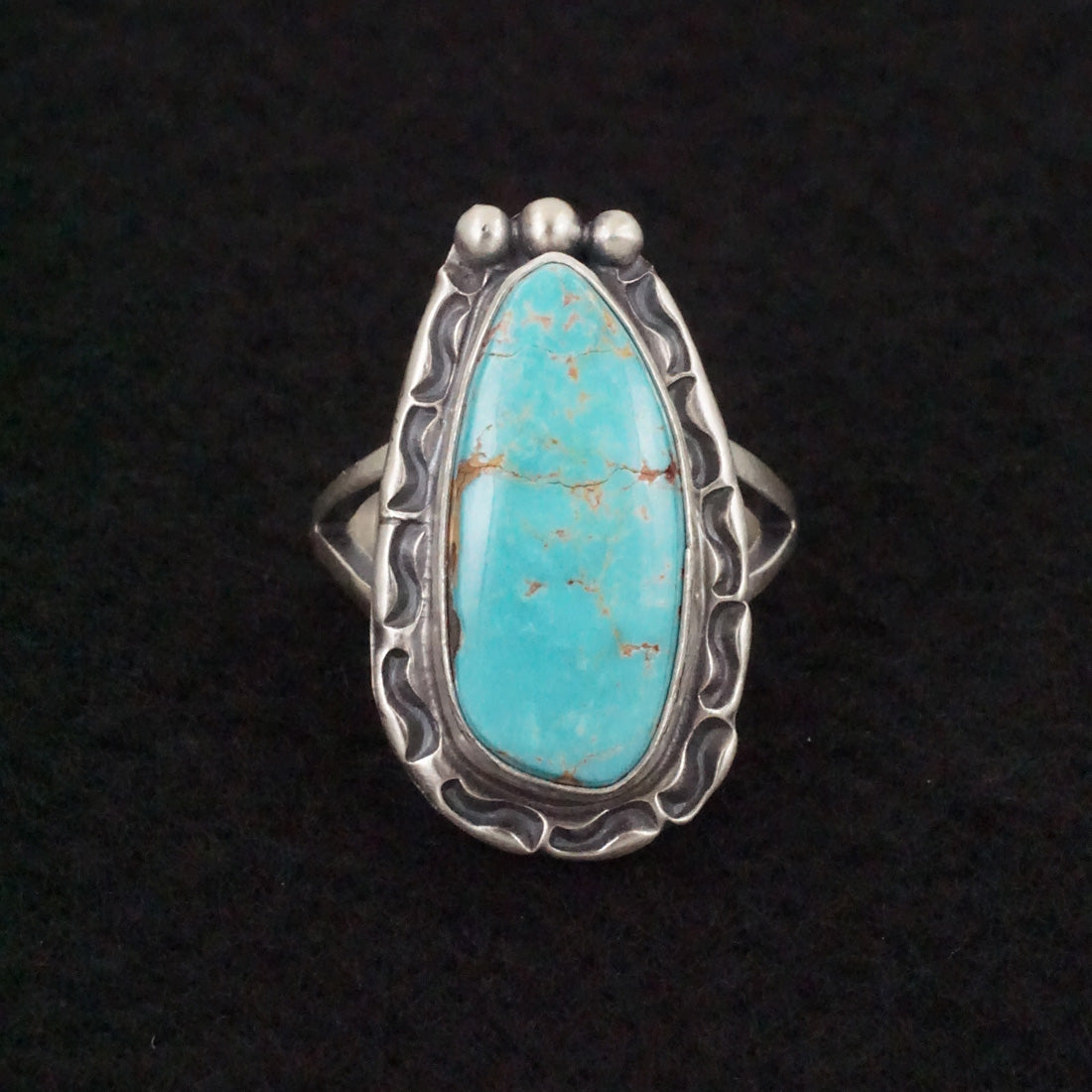 Randy Boyd Turquoise & Sterling Silver Ring Size 7