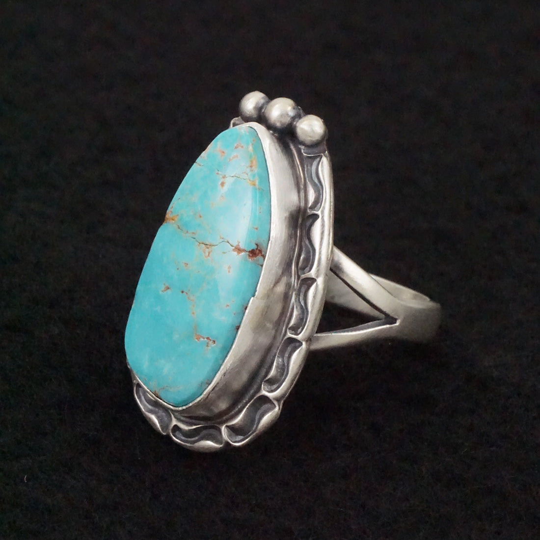 Randy Boyd Turquoise & Sterling Silver Ring Size 7