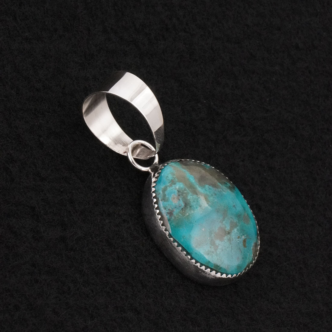 Leslie Nez Turquoise & Sterling Silver Pendant
