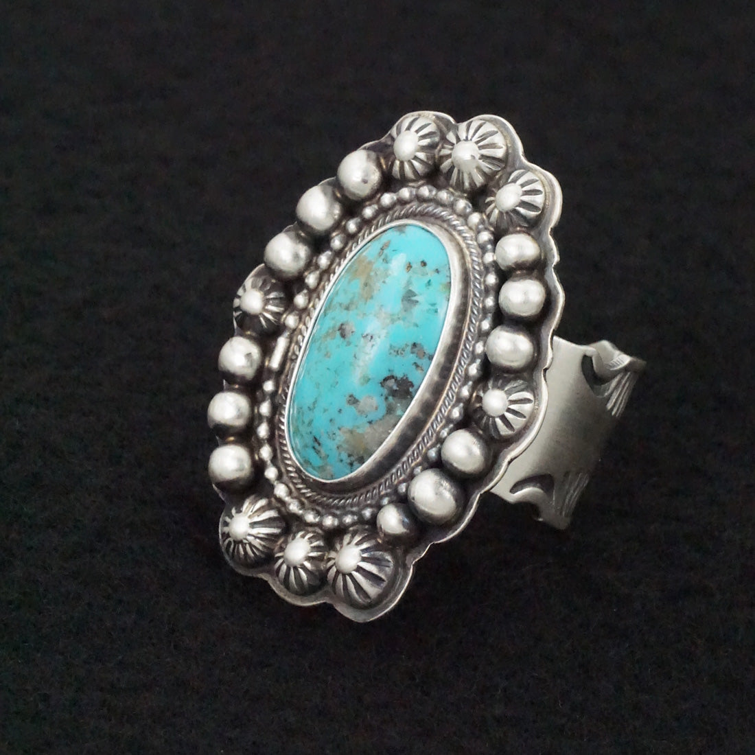 Kathleen Livingston Turquoise & Sterling Silver Bracelet & Ring Set