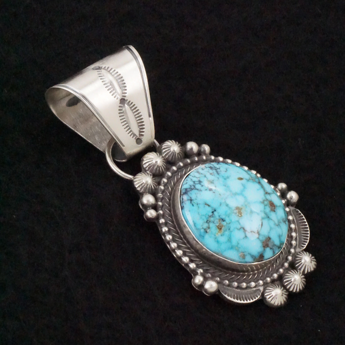 Tom Lewis Turquoise & Sterling Silver Pendant