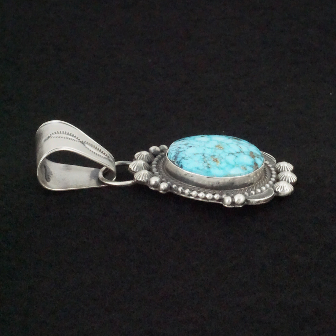 Tom Lewis Turquoise & Sterling Silver Pendant