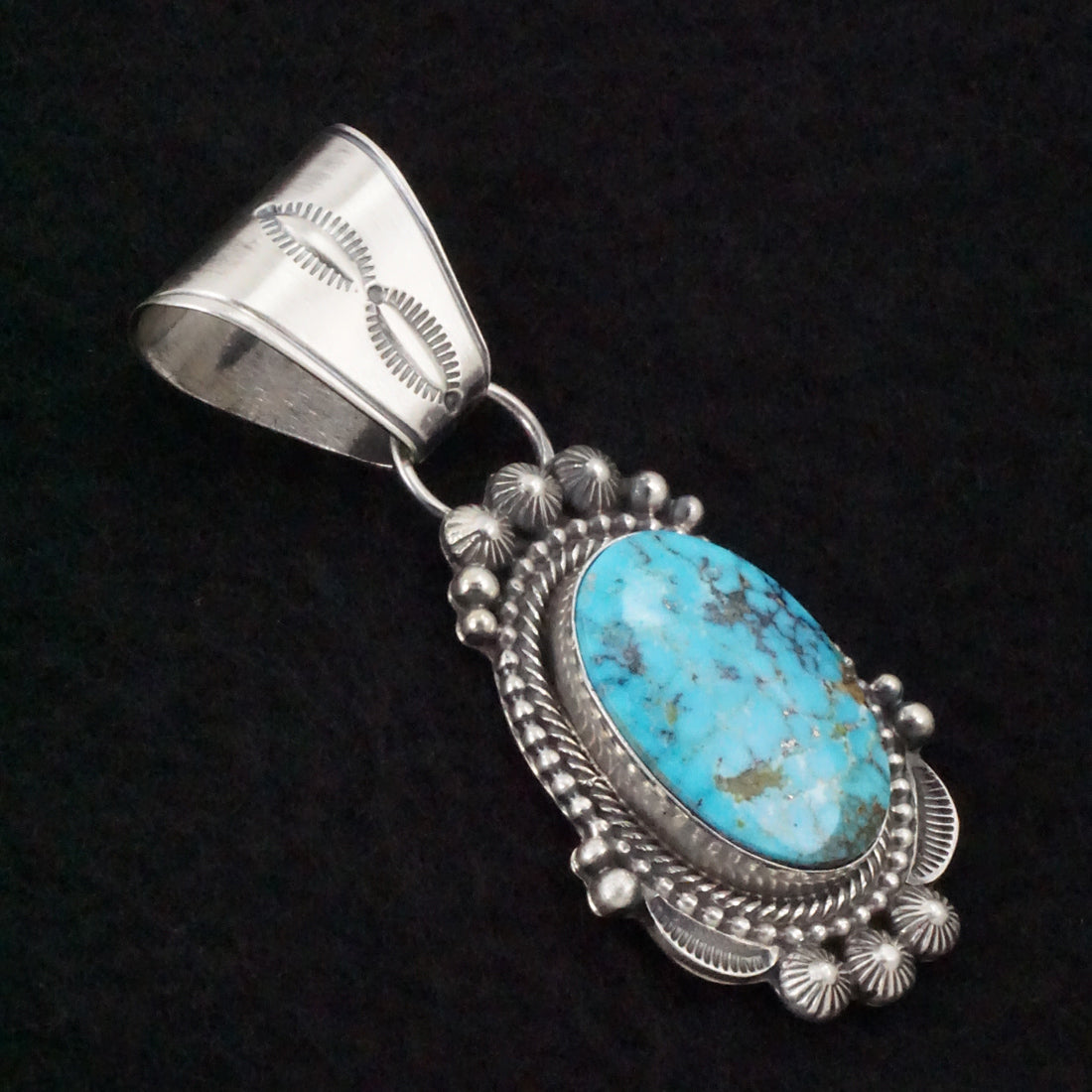 Tom Lewis Turquoise & Sterling Silver Pendant