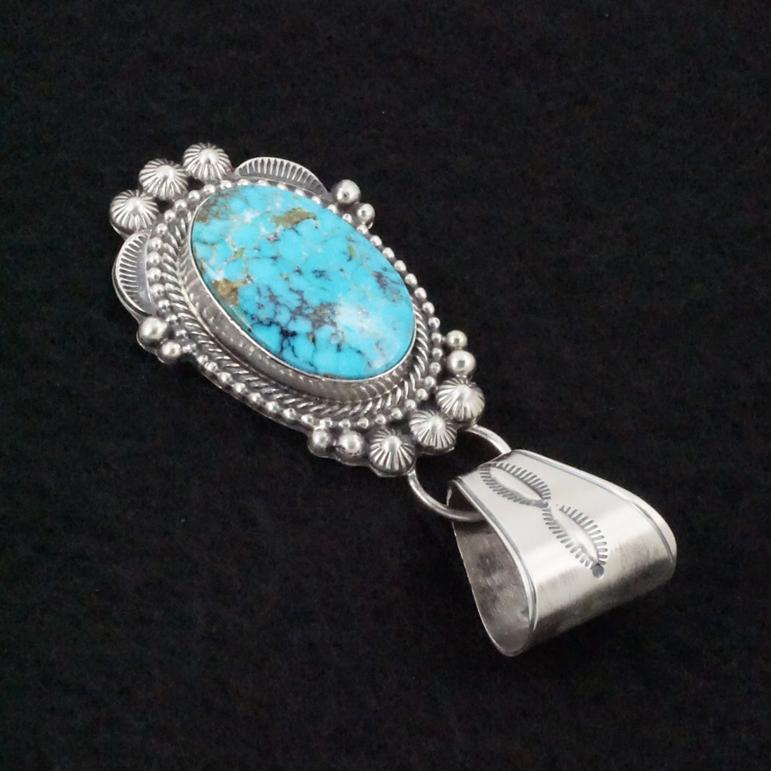 Tom Lewis Turquoise & Sterling Silver Pendant