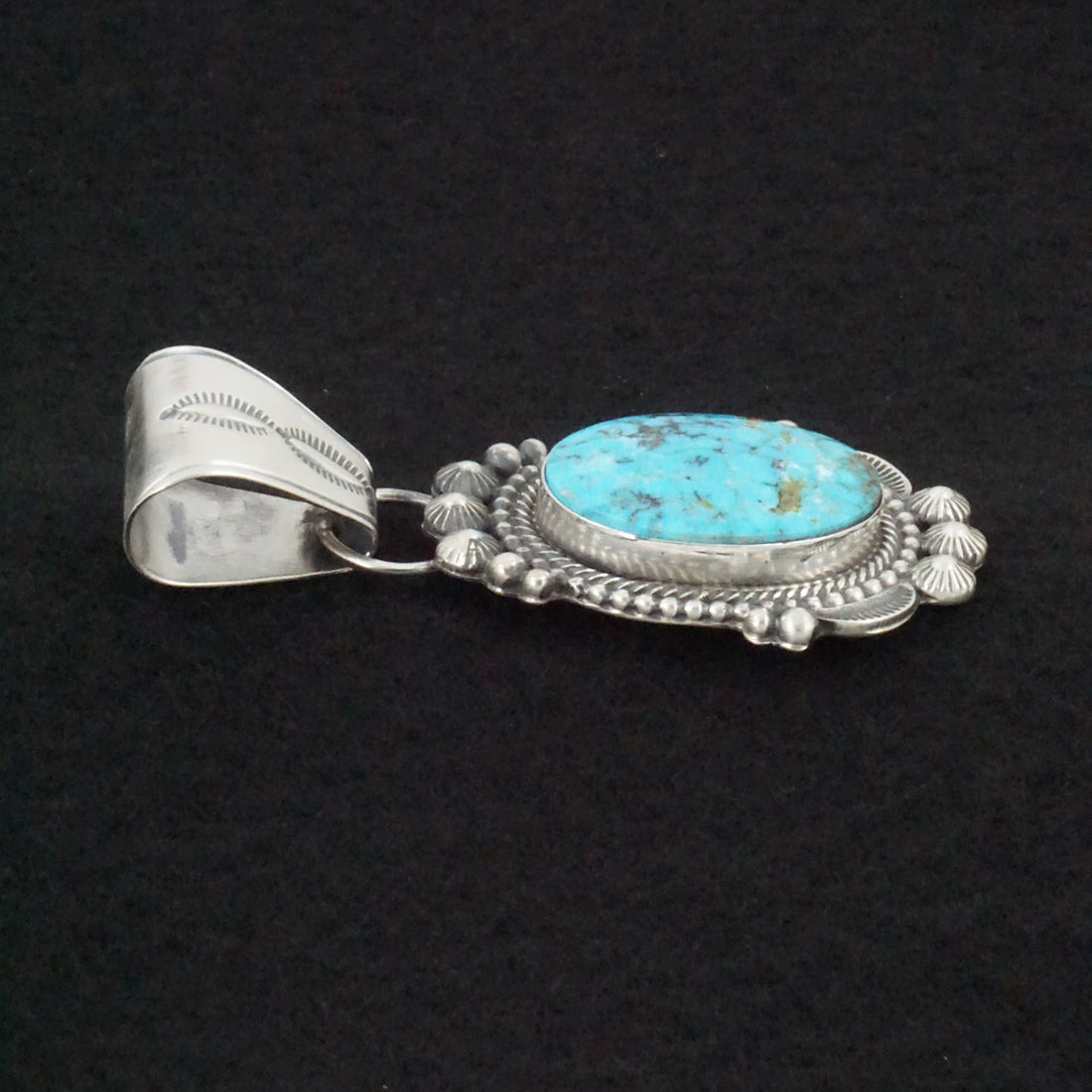 Tom Lewis Turquoise & Sterling Silver Pendant