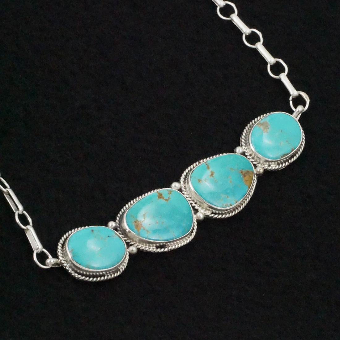 Rena Begay Turquoise & Sterling Silver Necklace & Ring Set