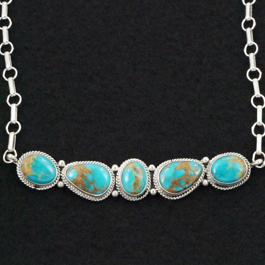 Rena Begay Turquoise & Sterling Silver Necklace & Ring Set