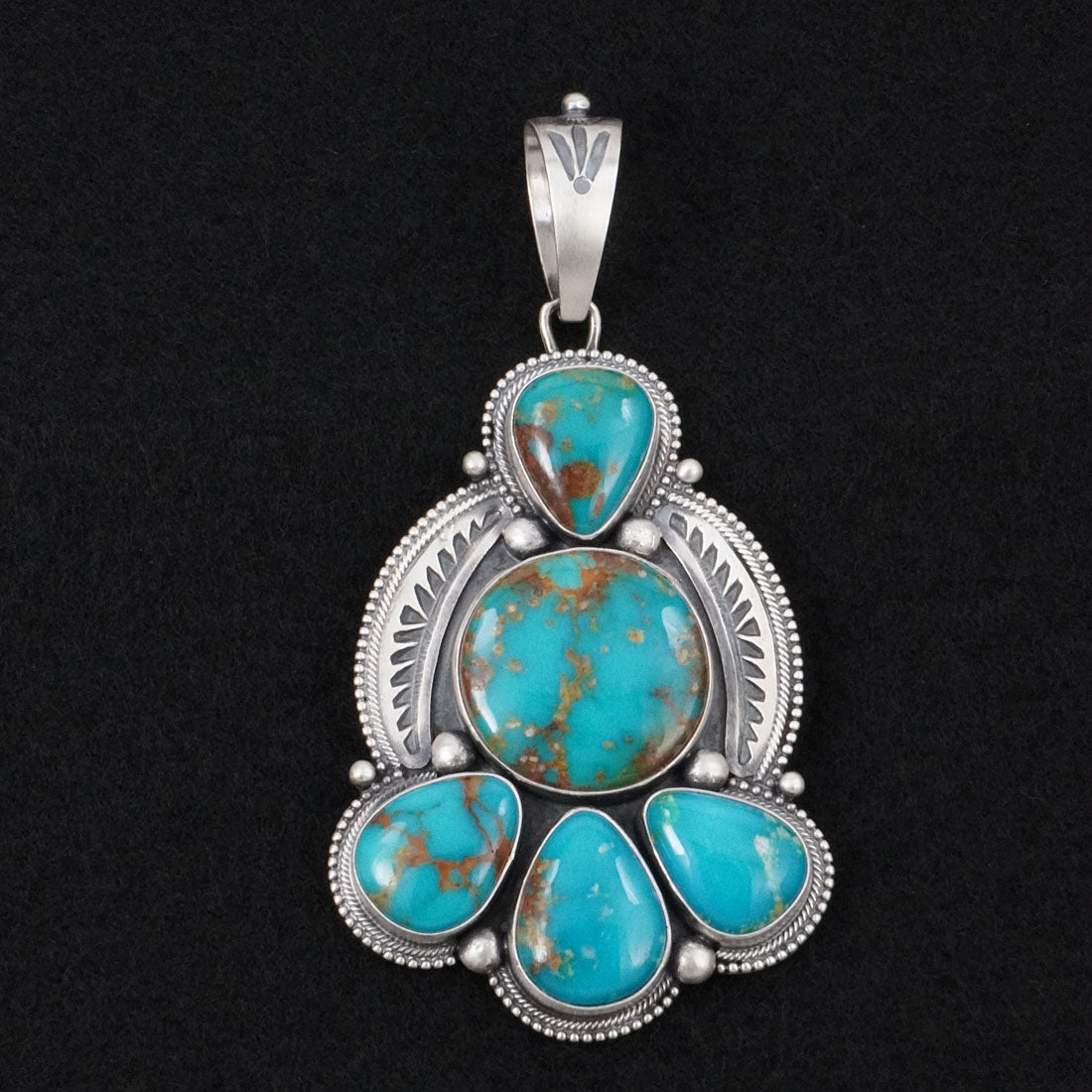 Mark Yazzie Turquoise & Sterling Silver Pendant
