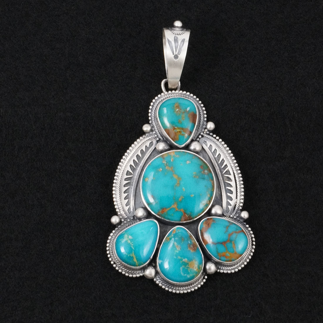 Mark Yazzie Turquoise & Sterling Silver Pendant