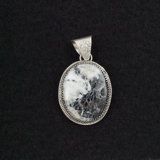 Ernest Hawthorne White Buffalo & Sterling Silver Pendant