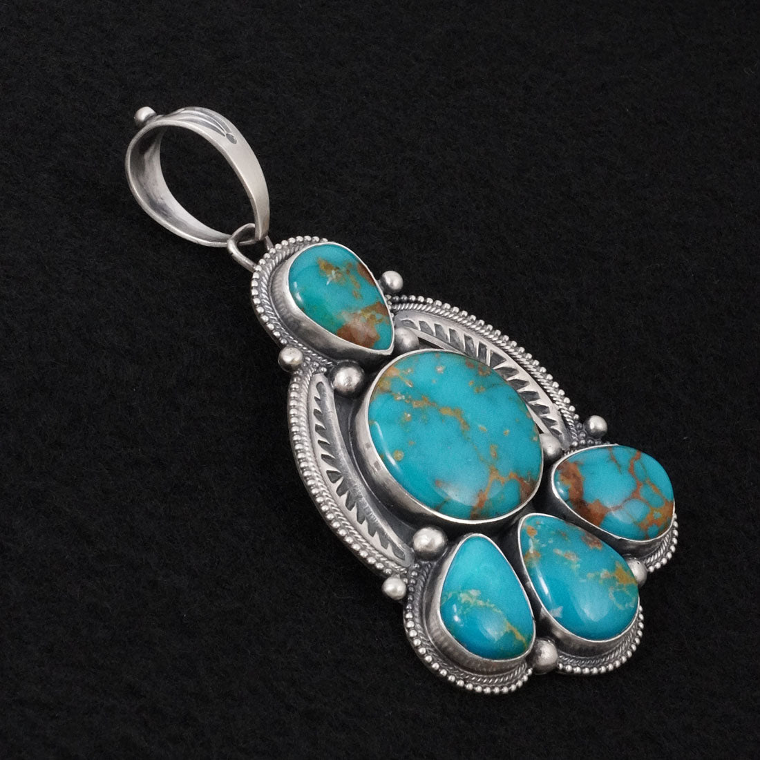Mark Yazzie Turquoise & Sterling Silver Pendant
