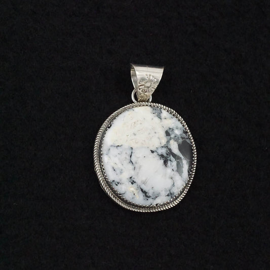 Ernest Hawthorne White Buffalo & Sterling Silver Pendant