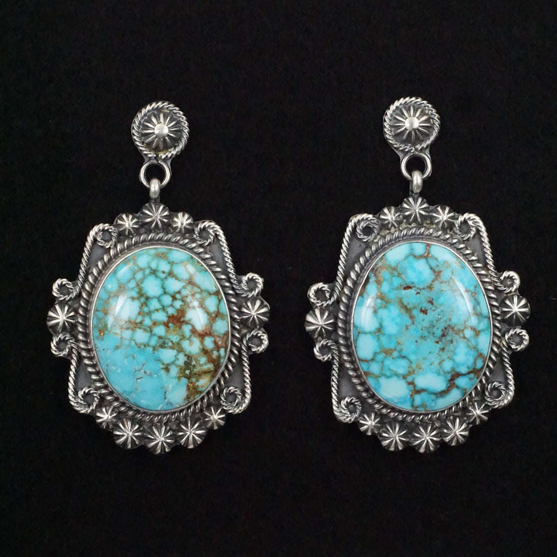 Raymond Delgarito Turquoise & Sterling Silver Necklace Set