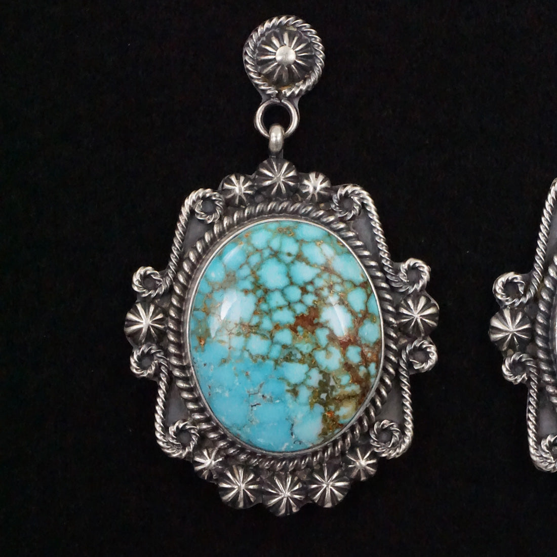 Raymond Delgarito Turquoise & Sterling Silver Necklace Set