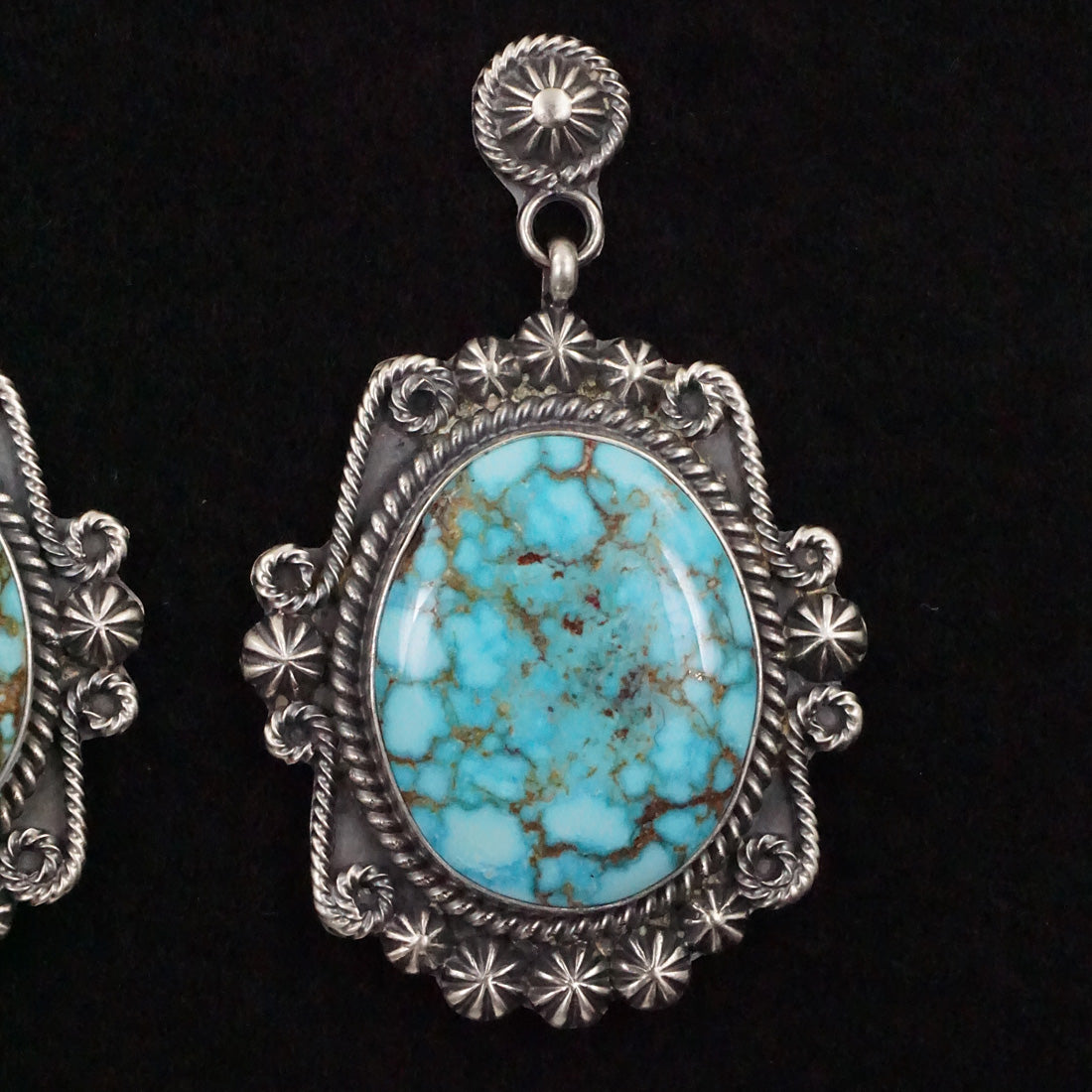 Raymond Delgarito Turquoise & Sterling Silver Necklace Set