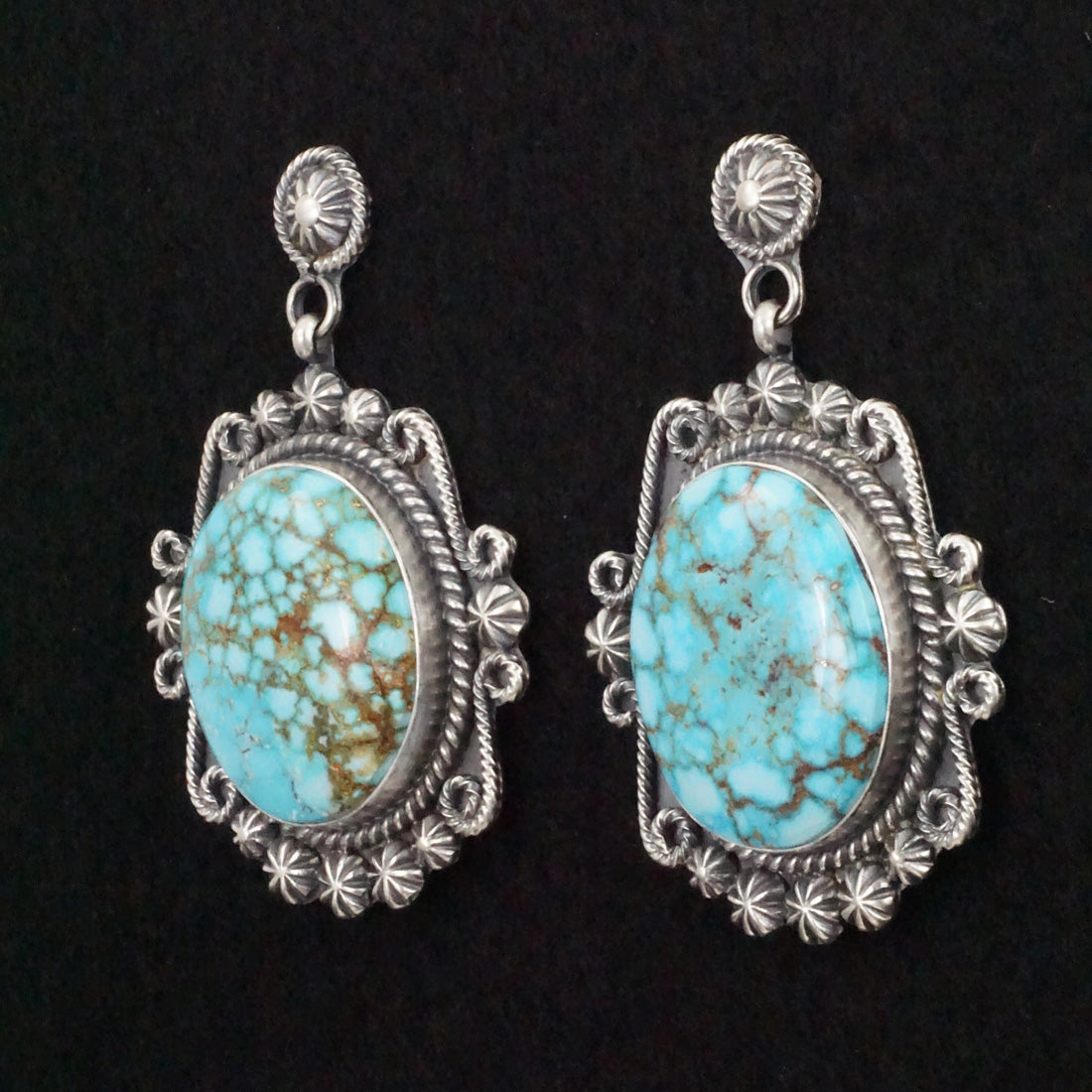 Raymond Delgarito Turquoise & Sterling Silver Necklace Set