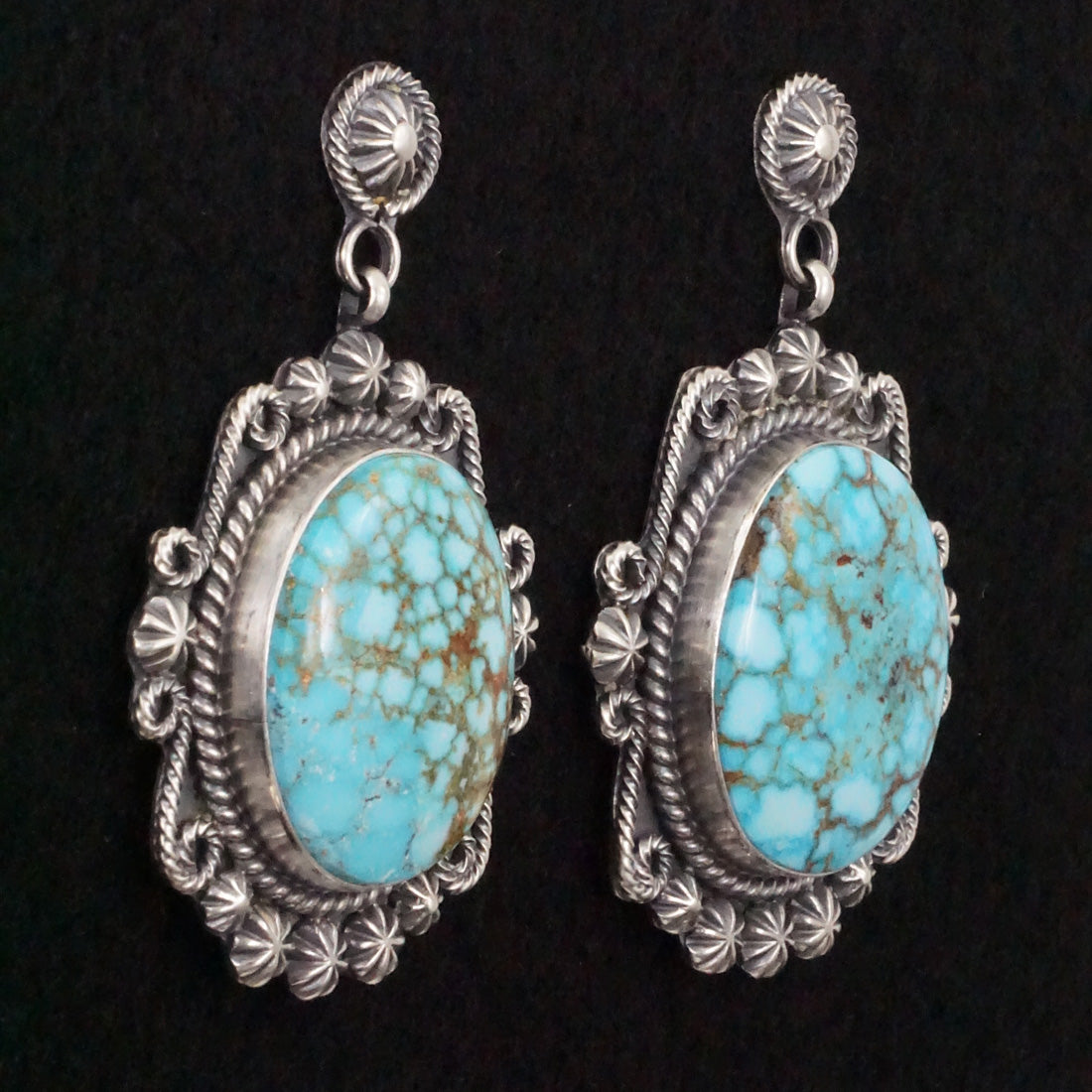 Raymond Delgarito Turquoise & Sterling Silver Necklace Set