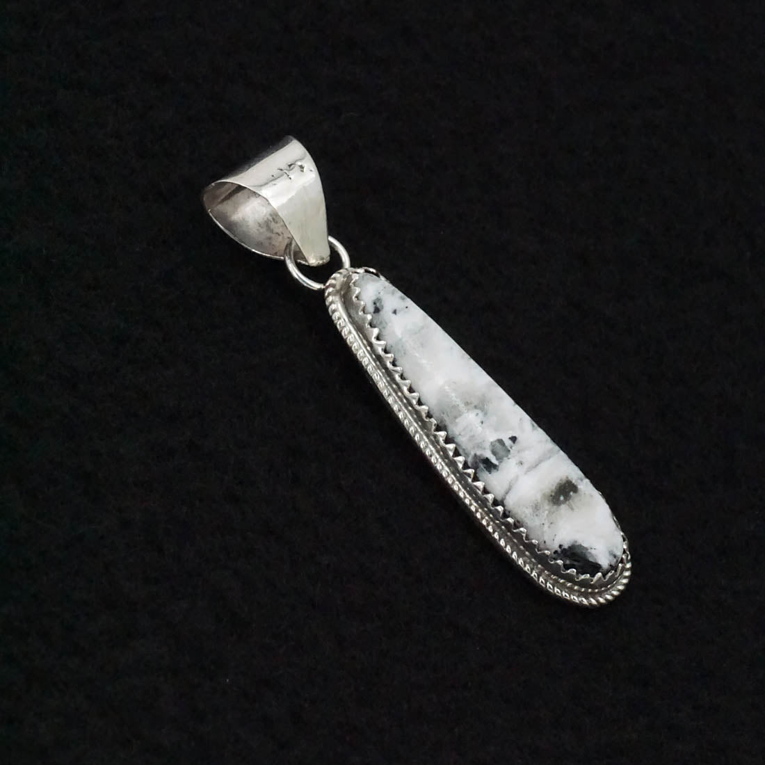 Ernest Hawthorne White Buffalo & Sterling Silver Pendant