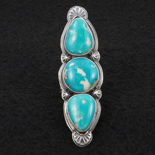 Randy Boyd Turquoise & Sterling Silver Ring Adjustable