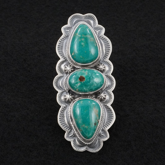 Randy Boyd Turquoise & Sterling Silver Ring Adjustable