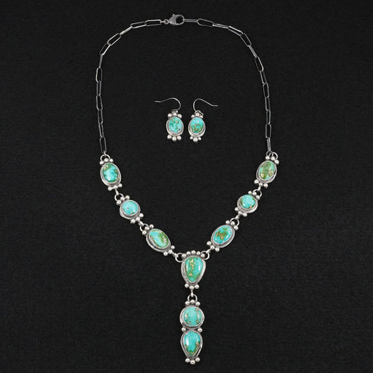 Kathleen Livingston Turquoise & Sterling Silver Necklace Set