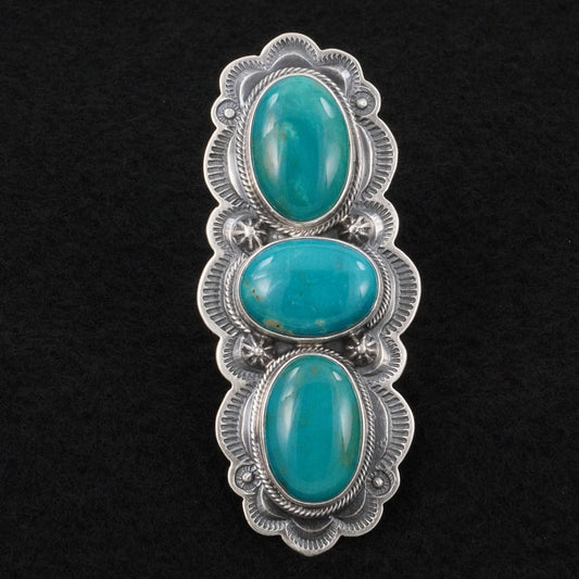 Randy Boyd Turquoise & Sterling Silver Ring Adjustable
