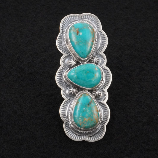 Randy Boyd Turquoise & Sterling Silver Ring Adjustable