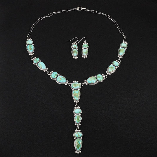 Kathleen Livingston Turquoise & Sterling Silver Necklace Set