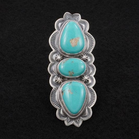 Randy Boyd Turquoise & Sterling Silver Ring Adjustable