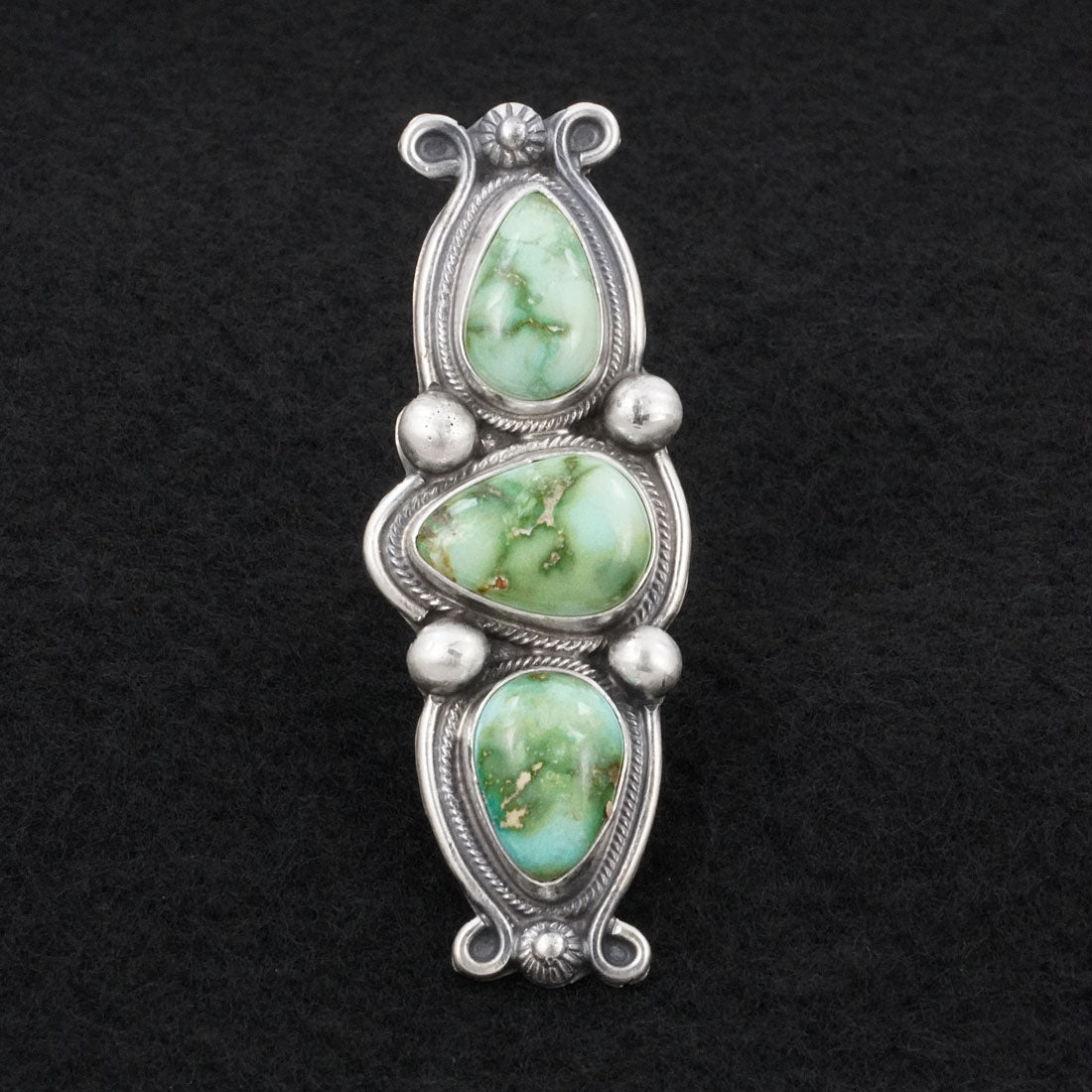 Kathleen Livingston Turquoise & Sterling Silver Ring Sz. 8.5