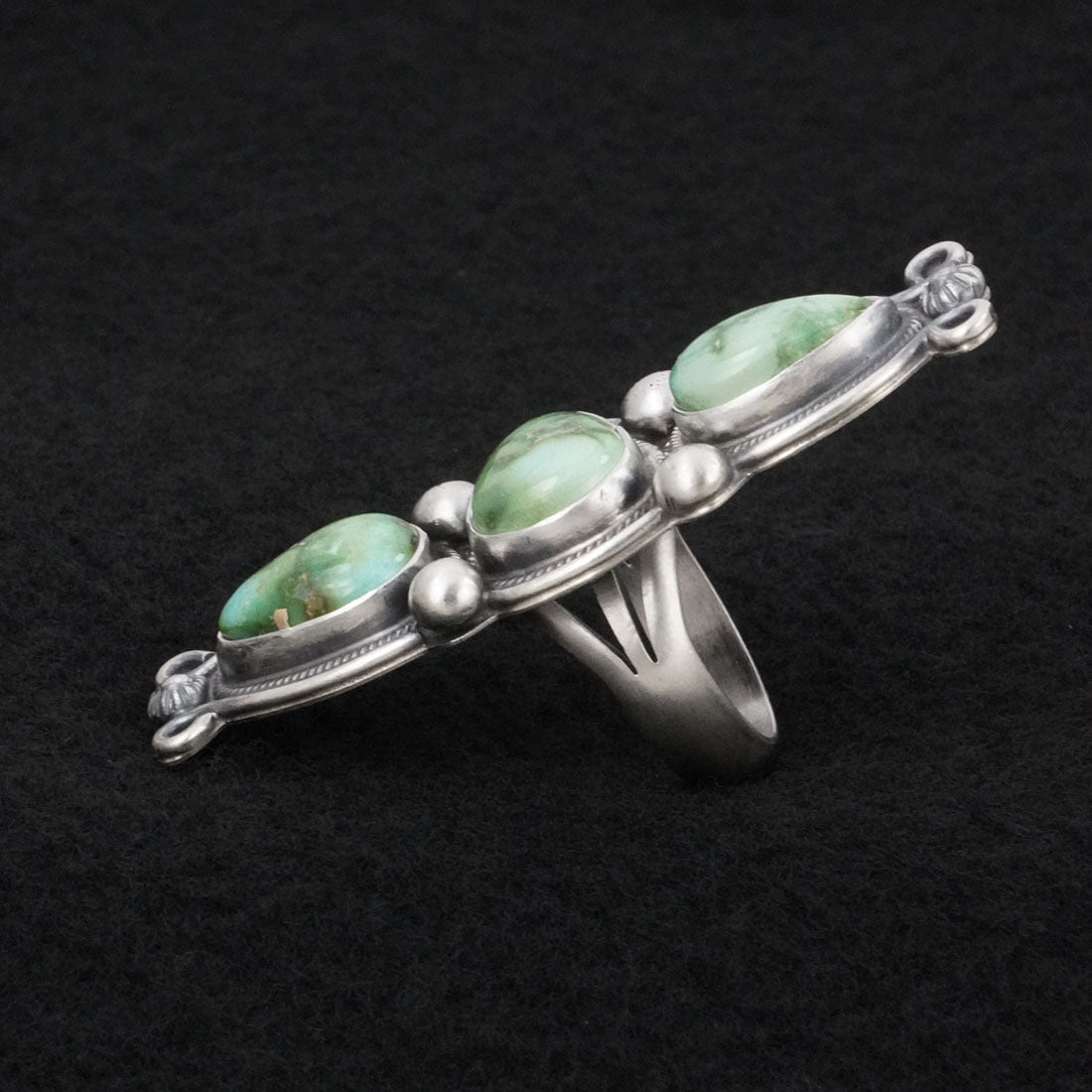 Kathleen Livingston Turquoise & Sterling Silver Ring Sz. 8.5