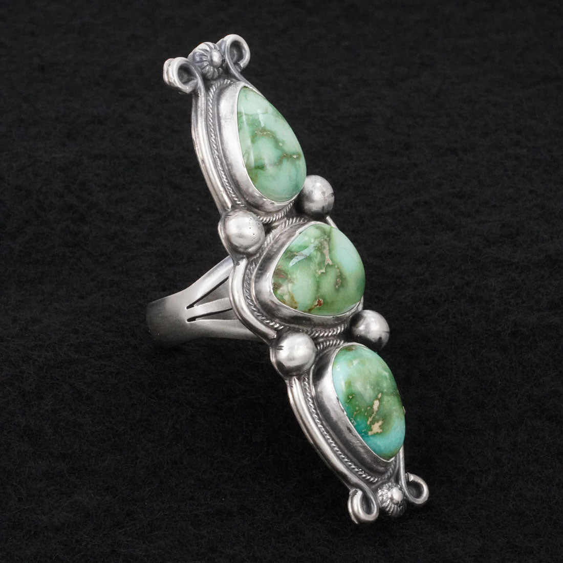 Kathleen Livingston Turquoise & Sterling Silver Ring Sz. 8.5